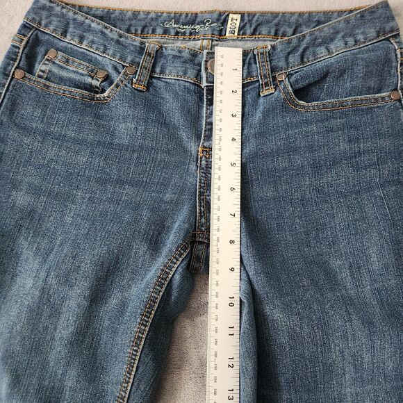 American Rag Womens Cie Jeans Size 5 Short Boot Cut Low Rise Medium Blue - Picture 4 of 9